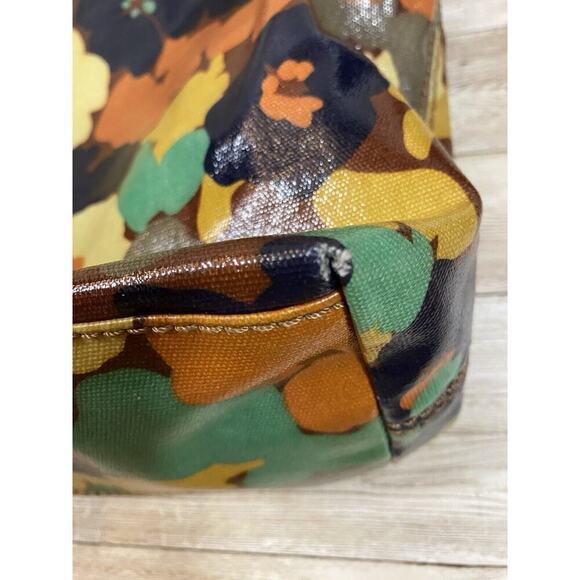 Fossil Purse Womens Medium Bag Floral Brown Leather Key Charms - Picture 7 of 16